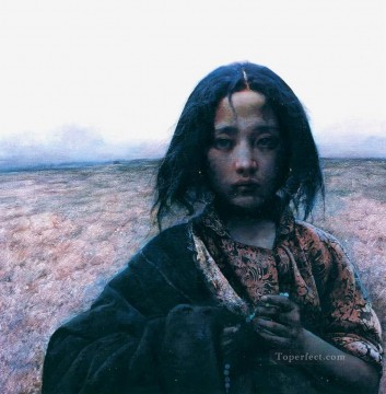 Tibetan Painting - Dandelion drifting in the wilderness AX Tibet